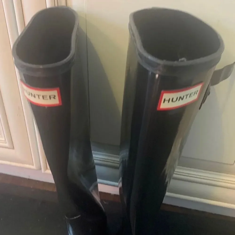 Hunter Women's Original Classic Tall Rain Boot's - Rubber - Black Matte G/A Sz 9